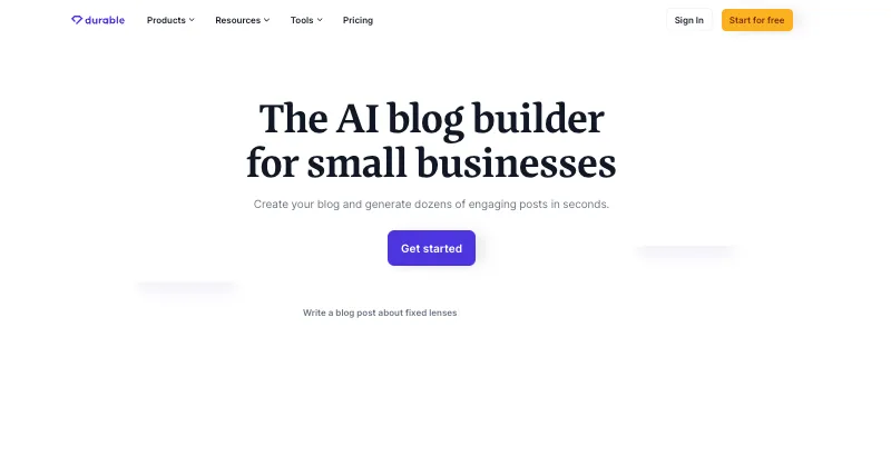 Durable AI Review: AI Content Generation